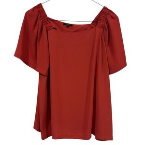 Papermoon Womens Short Sleeve Blouse 1X